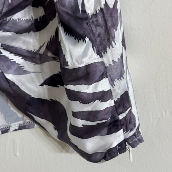 Misguided Tall Knot Front Zebra Print Crop Top Size 10 New - Picture 5 of 7